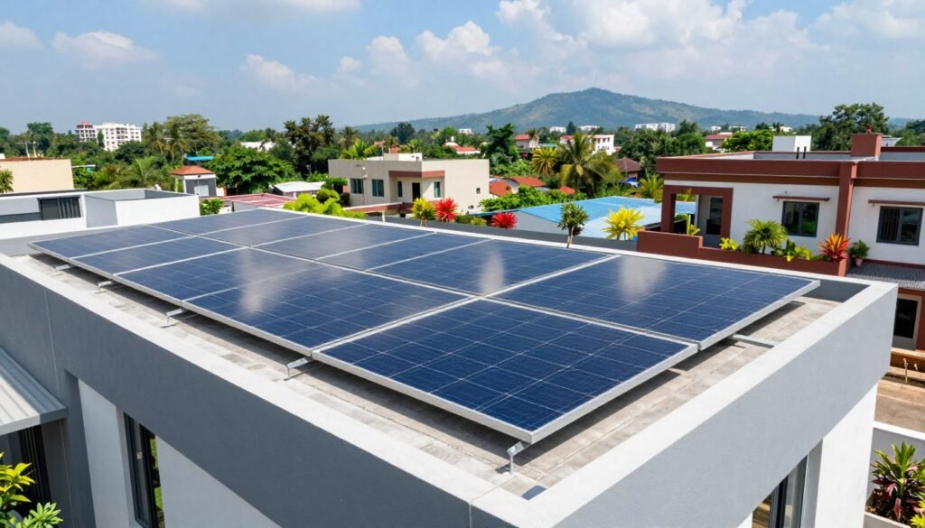 rooftop solar panel system