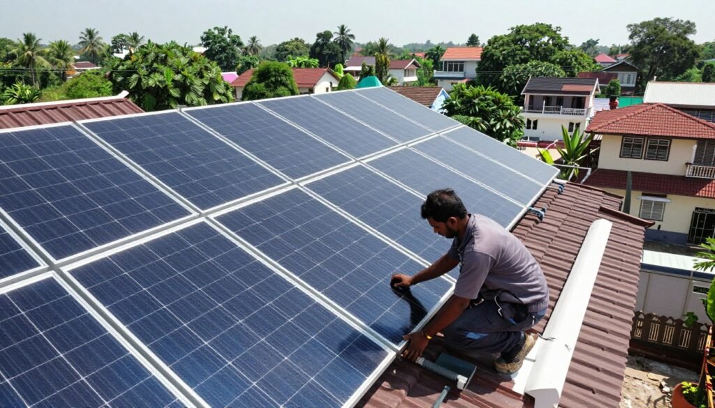 solar panel installation