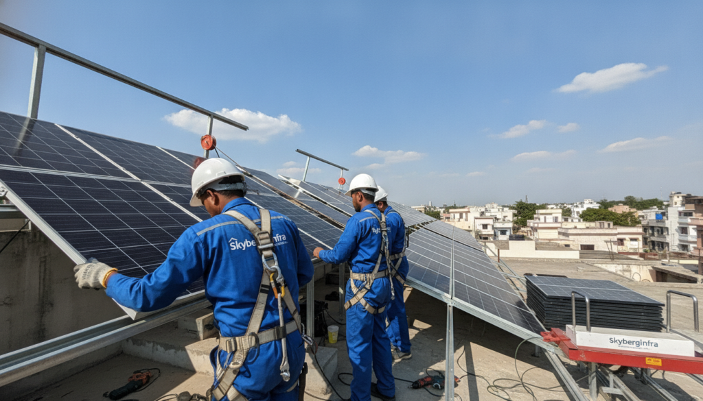 Solar panels installation process in Pune Solar panels installation process in Pune